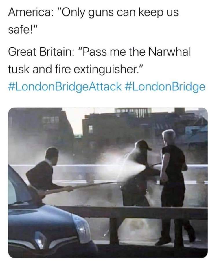 Narwhal Tusk and Fire Extinguisher 