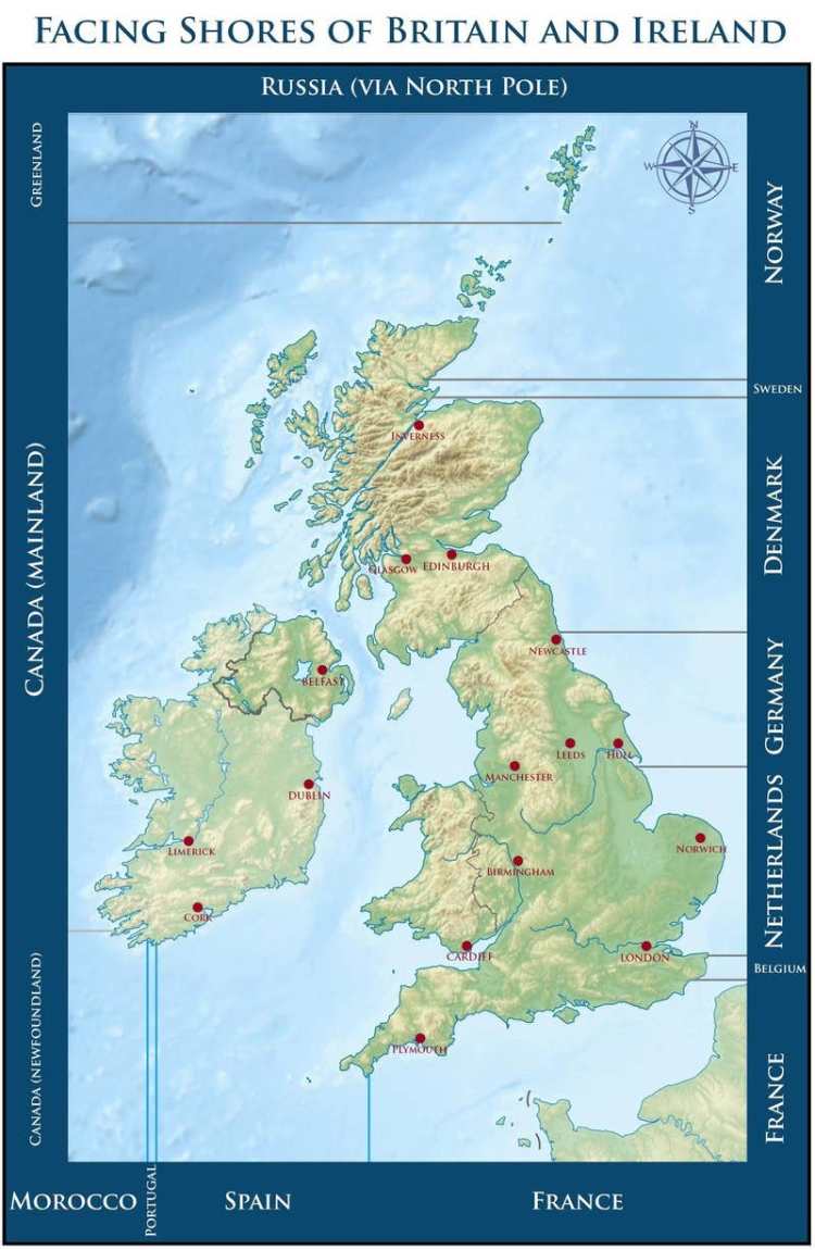 What country are you facing when on a British beach?