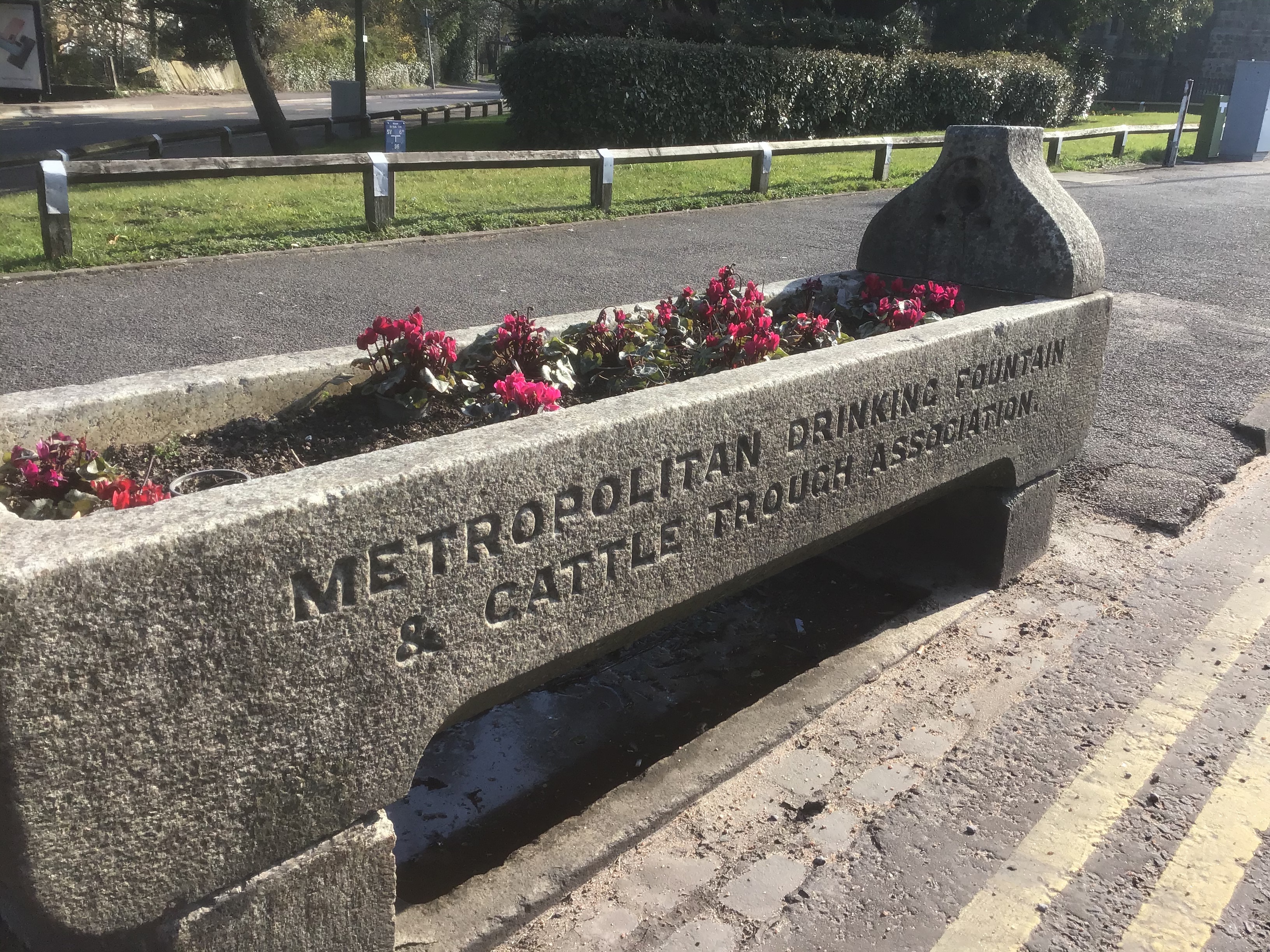 Here you can see the original branding on top of the hill on the old turnpike main road between London and Watford on Bushey Heath High Street