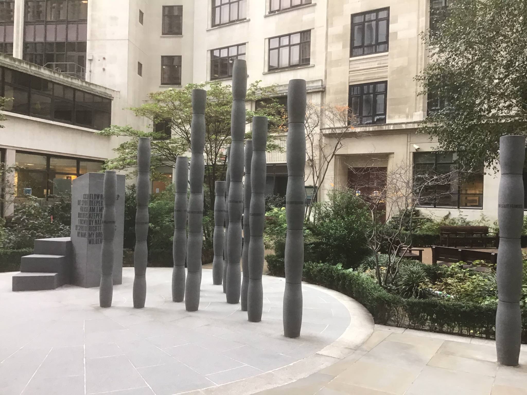 The Gilt of Cain a collaboration between sculptor Michael Visocchi and poet Lemn Sissay.