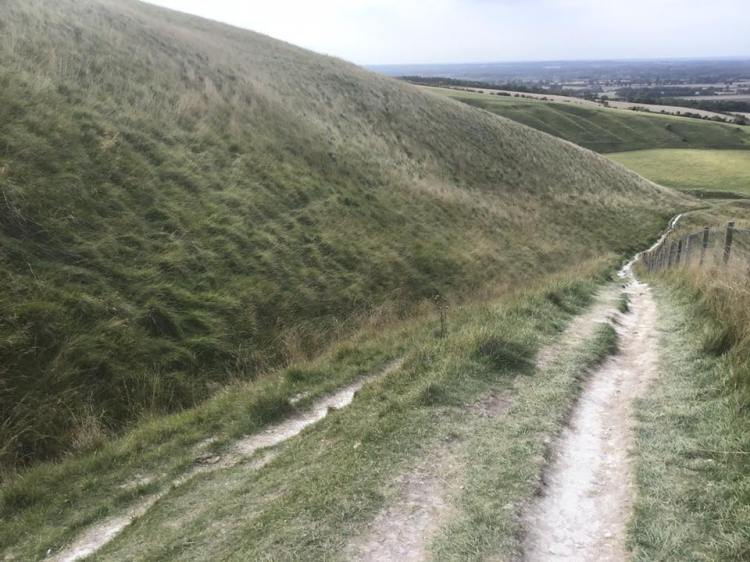 One route down from the Whitehorse to Dragons Hill