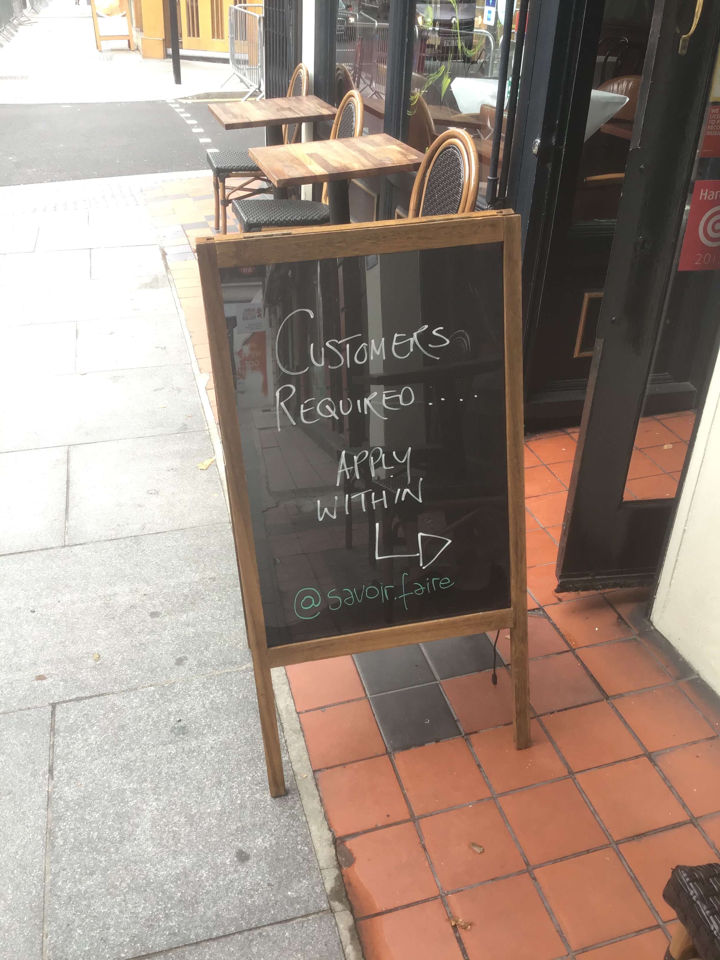 Customers apply within