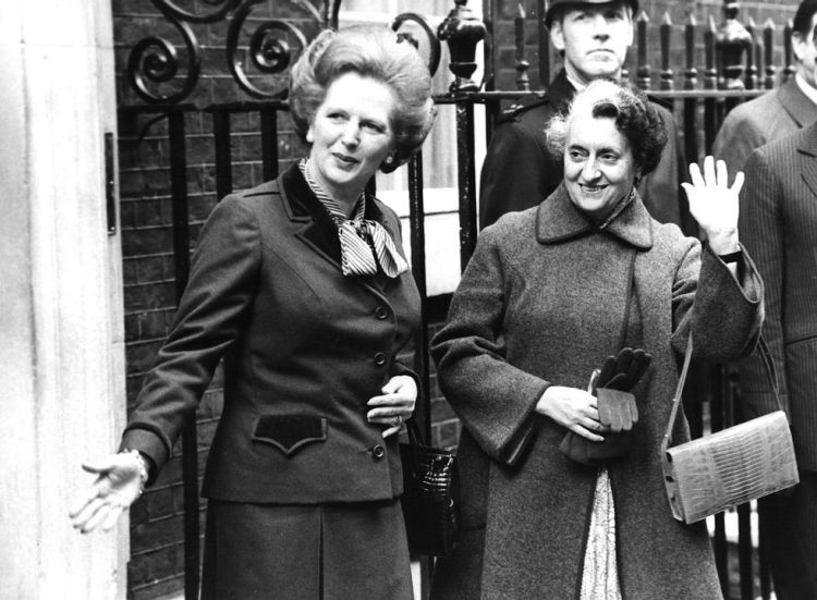 Two of the most powerful women in history, Prime Ministers Margaret Thatcher and Indira Gandhi.