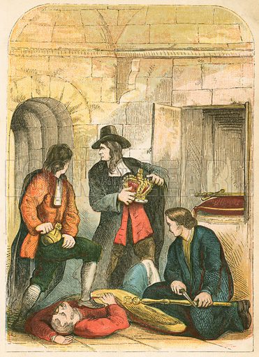 Colonel Blood stealing the regalia from the Tower